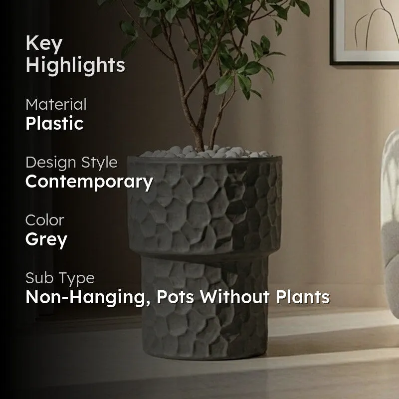 Peblora Floor Planter - Grey - 2