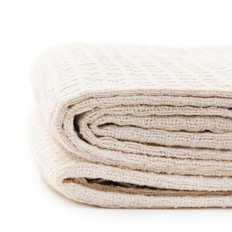Sona Cotton Plaid Throw - Ivory media 6