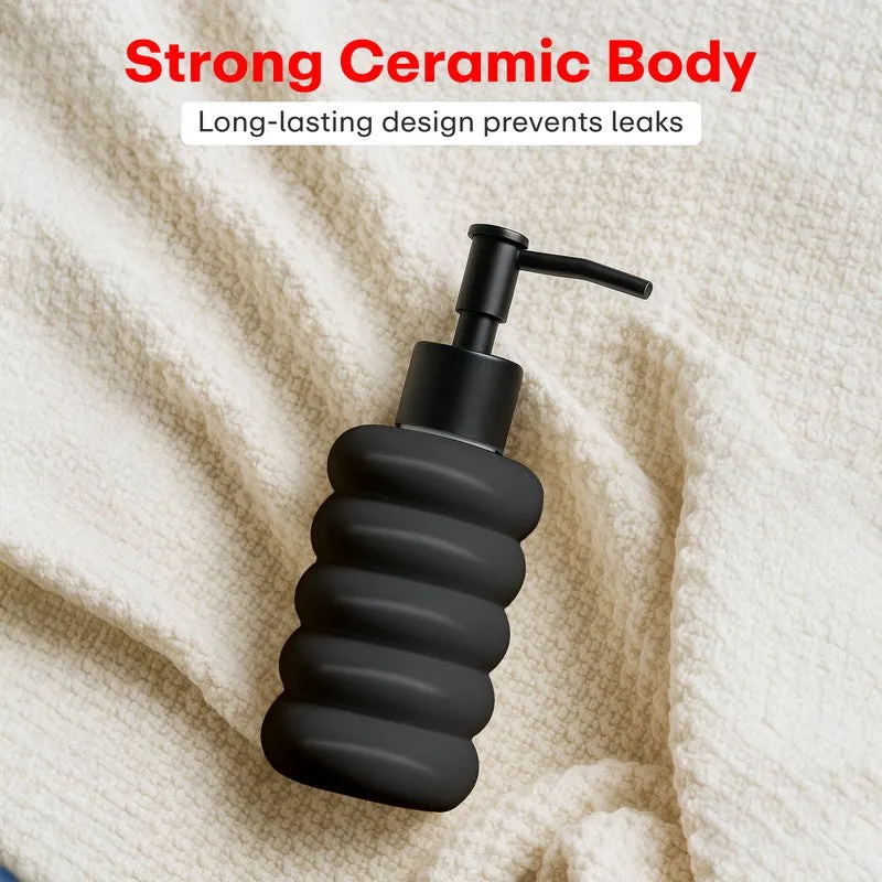 Rioware SoftStone Soap Dispenser (300 ML) -Black media 4