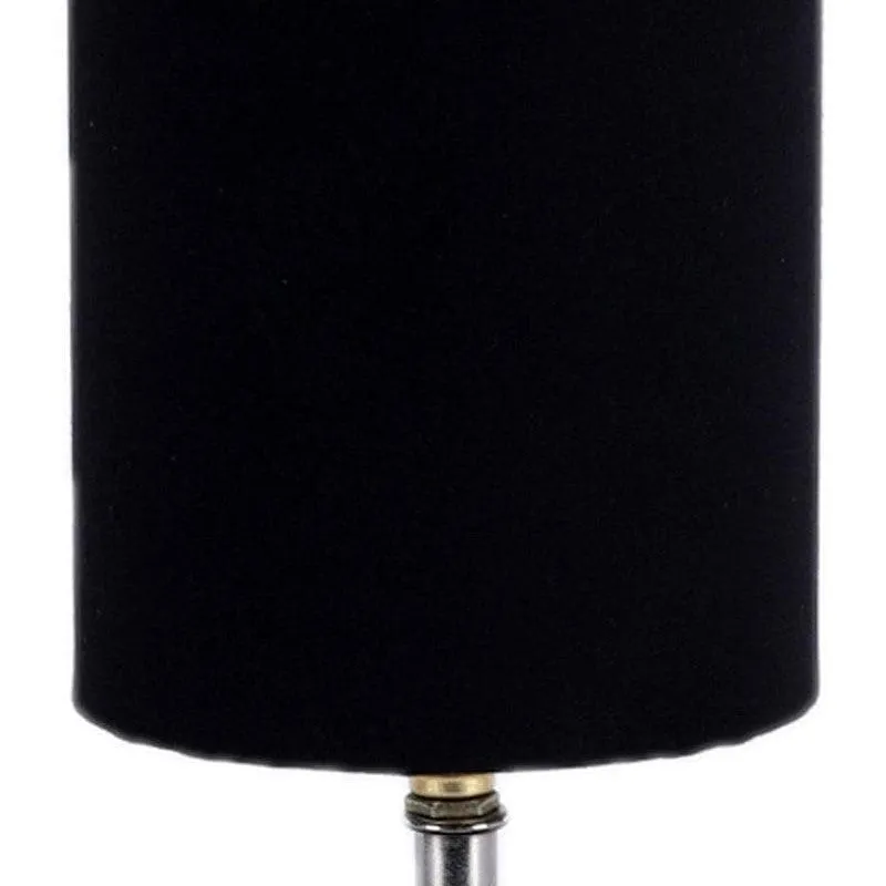Rustic Wood & Fabric Table Lamp - Black,Brown media 6