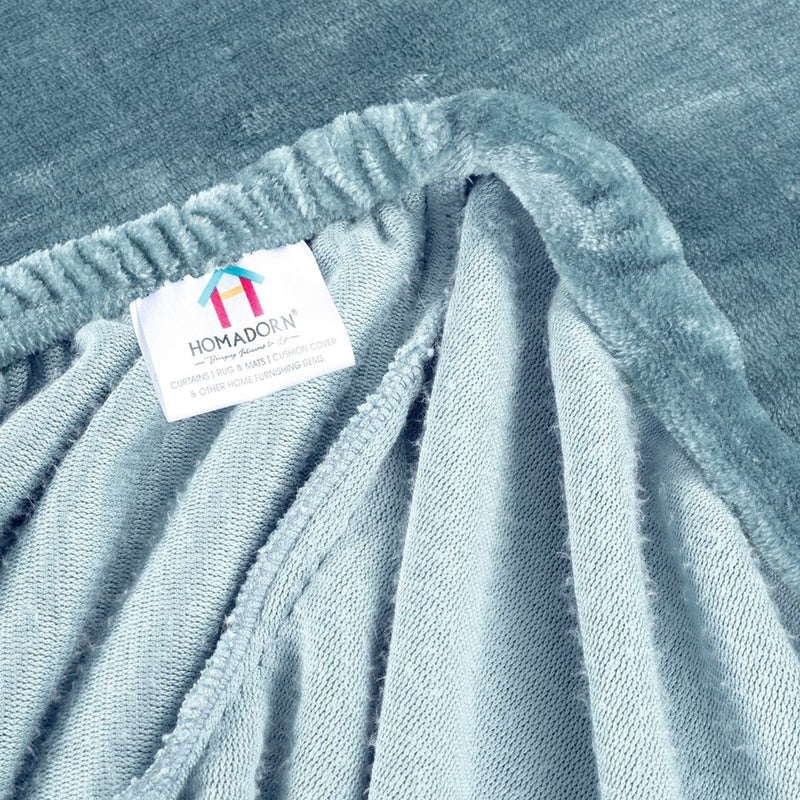 Casselle  Velvet Bedsheet (Sky Blue) - 300 GSM media 3