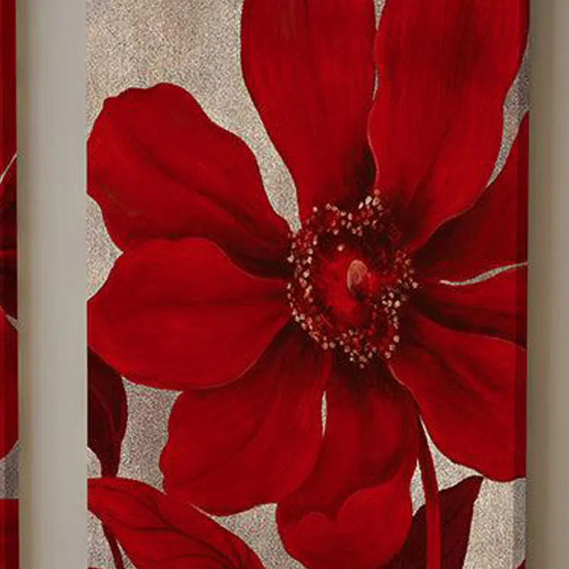 Hibiscus Bloom Wall Painting - Set Of Two media 4