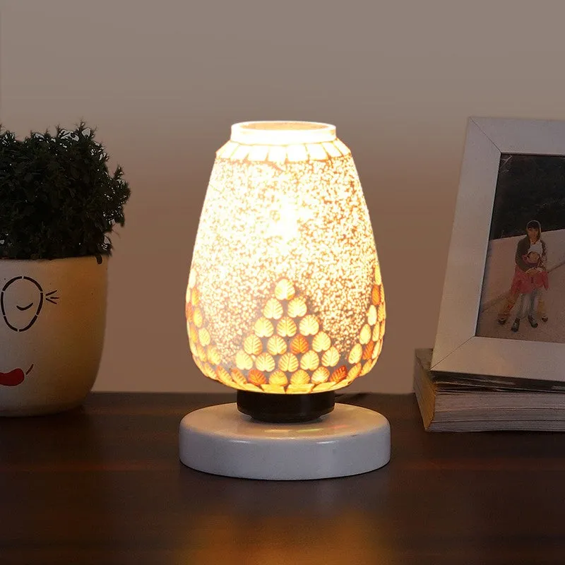Prismyne Glass Table Lamp With Wooden Base media 3