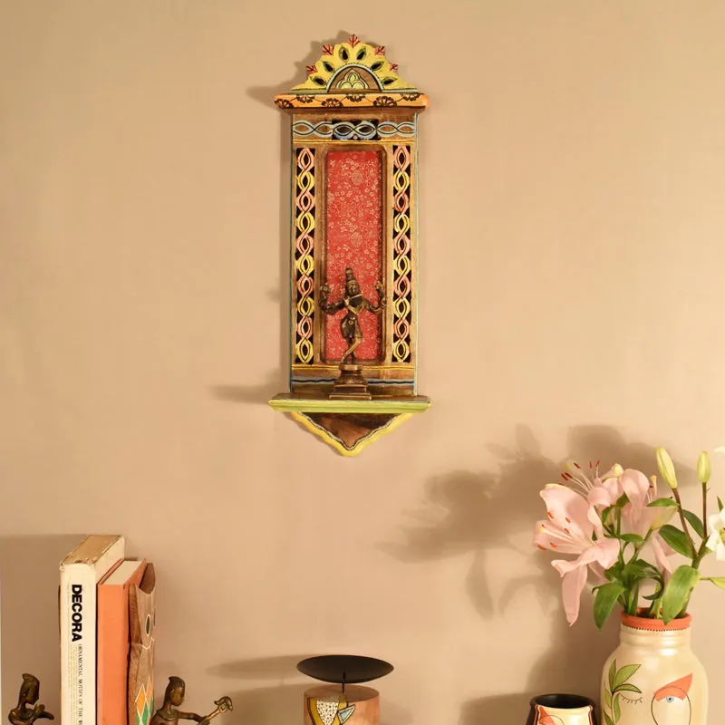 Jharokha Vintage Handcrafted Wooden Wall Accent media 3