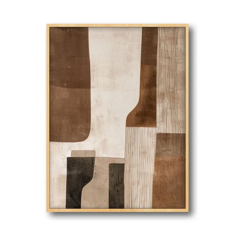 Chestnut Sands Framed Canvas Wall Painting - Natural Brown Frame media 4