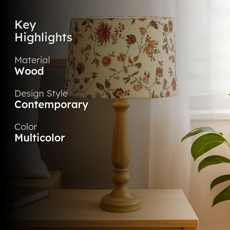 AuraGlow Versatile Wooden Table Lamp - Multicolor media 2