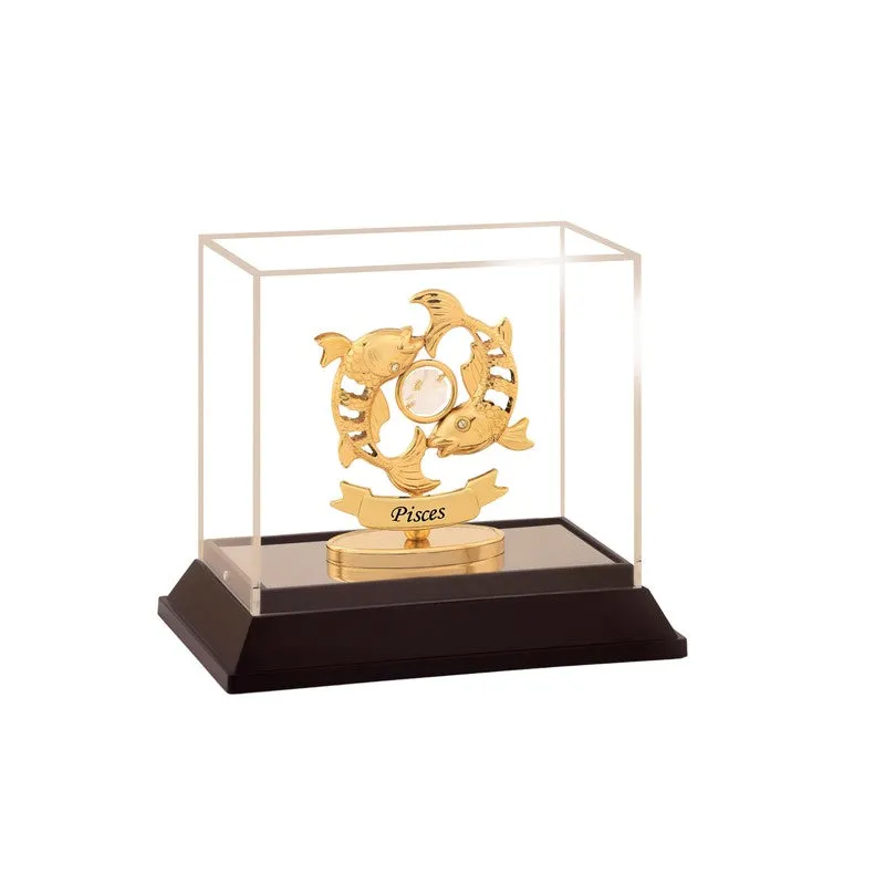 Golded Pisces 24K Gold Plated Mild Steel Showpiece media 4