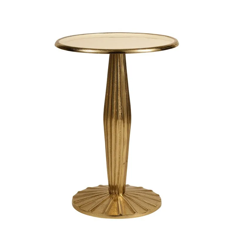Bamboo Design Wooden Aluminum Side Table - Large media 3