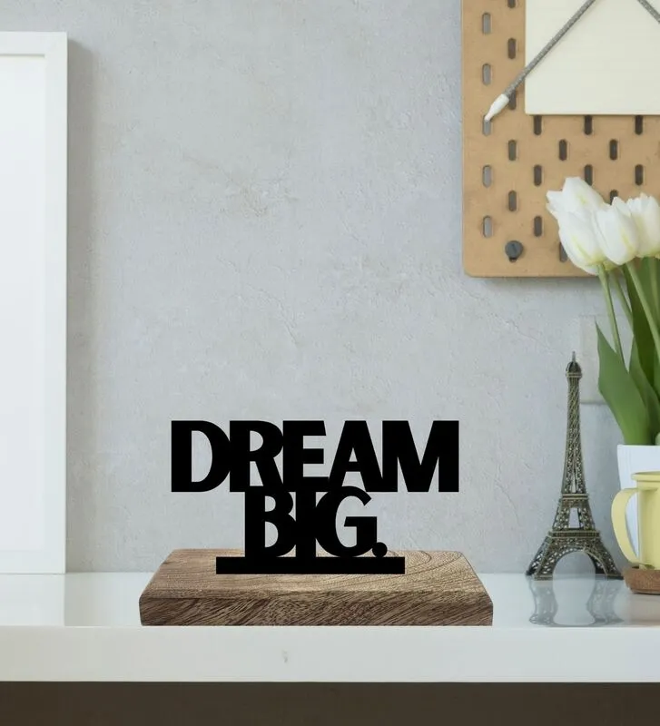 Big Dreams Strong Spirit Typography Showpiece - Set Of Two media 3