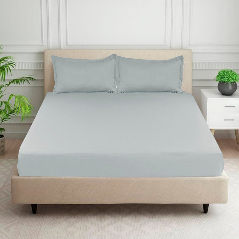 Cloud Drift Microfiber Bedsheet (Grey) - 140 GSM