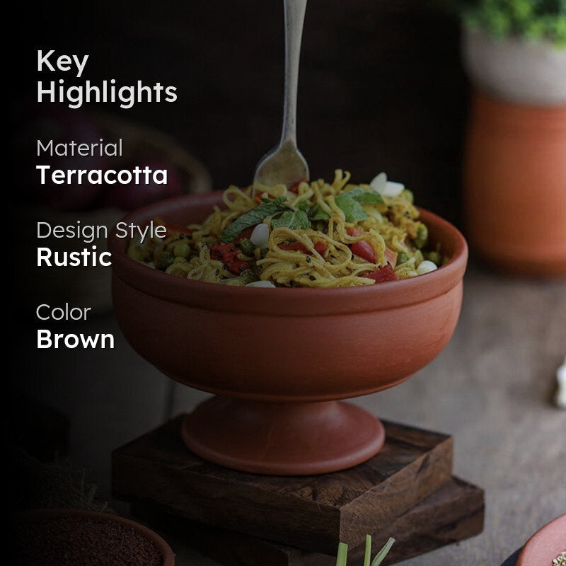 Sunbaked Terracotta Serving Bowl - 750 mL media 2