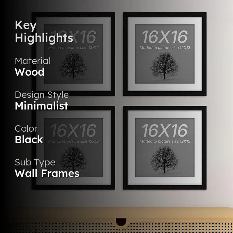 Naia Wooden Photo Frame (Black) - Set Of Four media 2