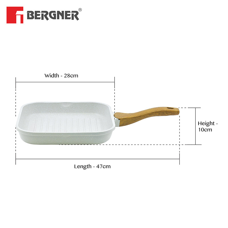 Bergner Smooth Sear Induction Safe Non-Stick Grill Pan - 26 cm image 8