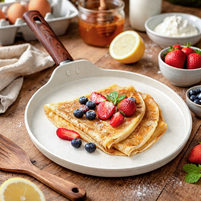 Rioware SmoothSpread Cast Aluminium Non-Stick Dosa Tawa - 24 cm