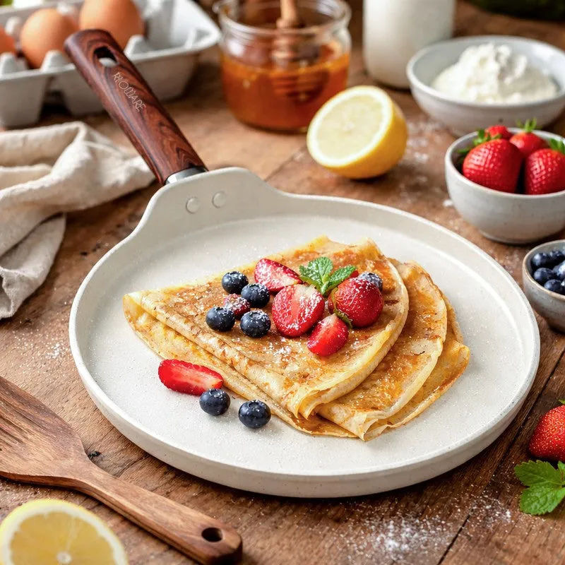 Rioware SmoothSpread Cast Aluminium Non-Stick Dosa Tawa - 24 cm media 1