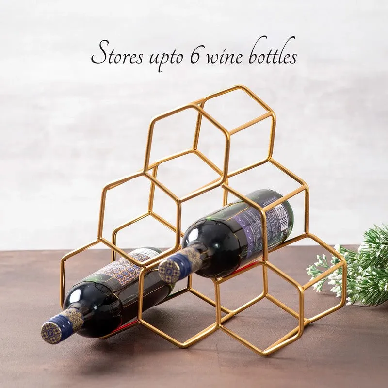 Hexa Nexa Wine Rack - Gold media 3