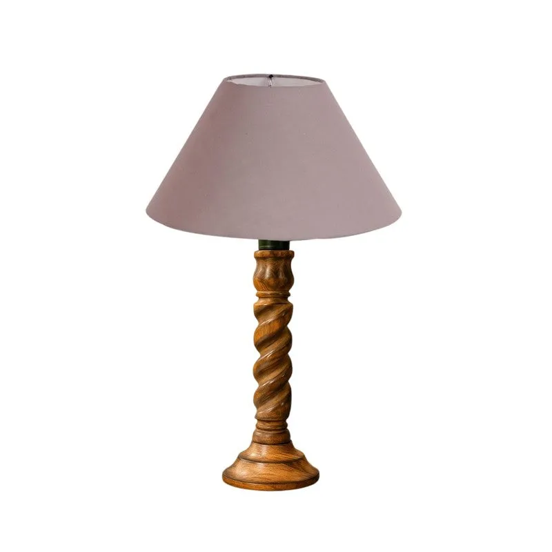Elvane Liora Wooden Table Lamp - Grey media 5