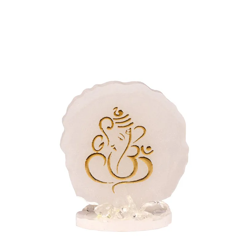 Ganesha Agate Showpiece - Pink - 3