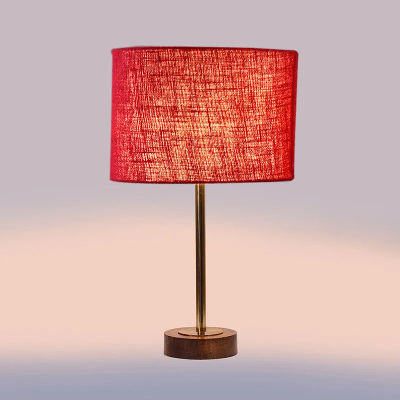 Sienna I Rodin Wooden Table Lamp - Maroon,Gold,Brown media 5