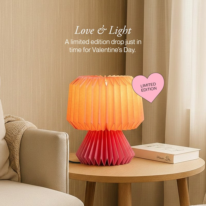 Fig Living Ori Mini Paper Table Lamp - Pink media 4