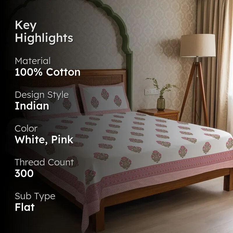 Urban Space Elegant Ease Cotton Bedsheet - 300 TC media 2