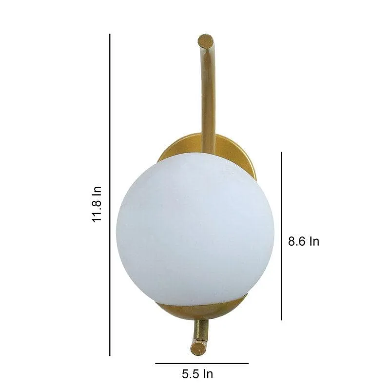Yola Moon LED Glass & Metal Wall Lamp media 6