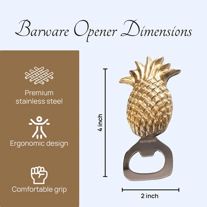 Tropical Twist Stainless Steel Bottle Opener - Gold media 8