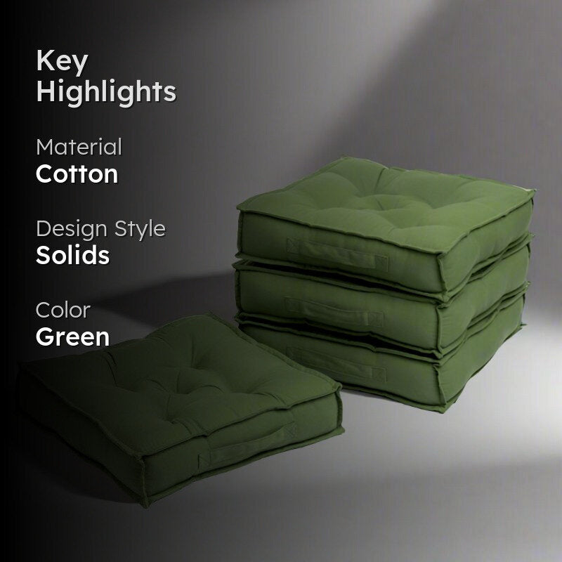 Tara Floor Cushion (Light Green) - Set Of Four media 2