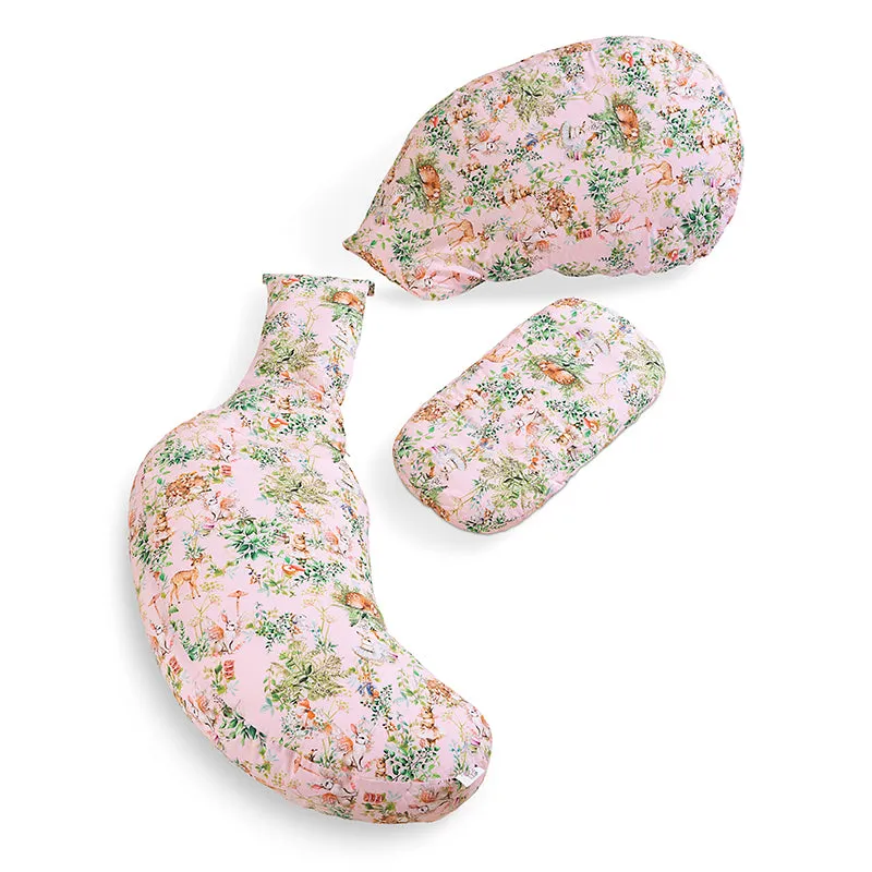 Villette Cotton L Maternity Pillow With Polyester Filling - Pink,Green media 6