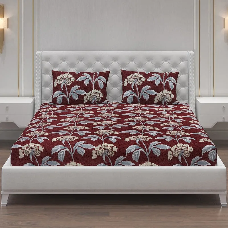 Monte Carlo Flow Garden Bedsheet (Brown) - 120 GSM media 3
