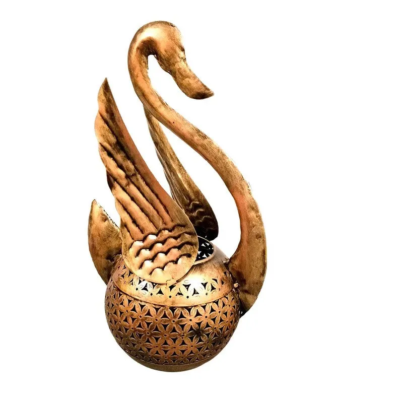 Swan Grace Iron Duo Tealight Candle Holder media 6