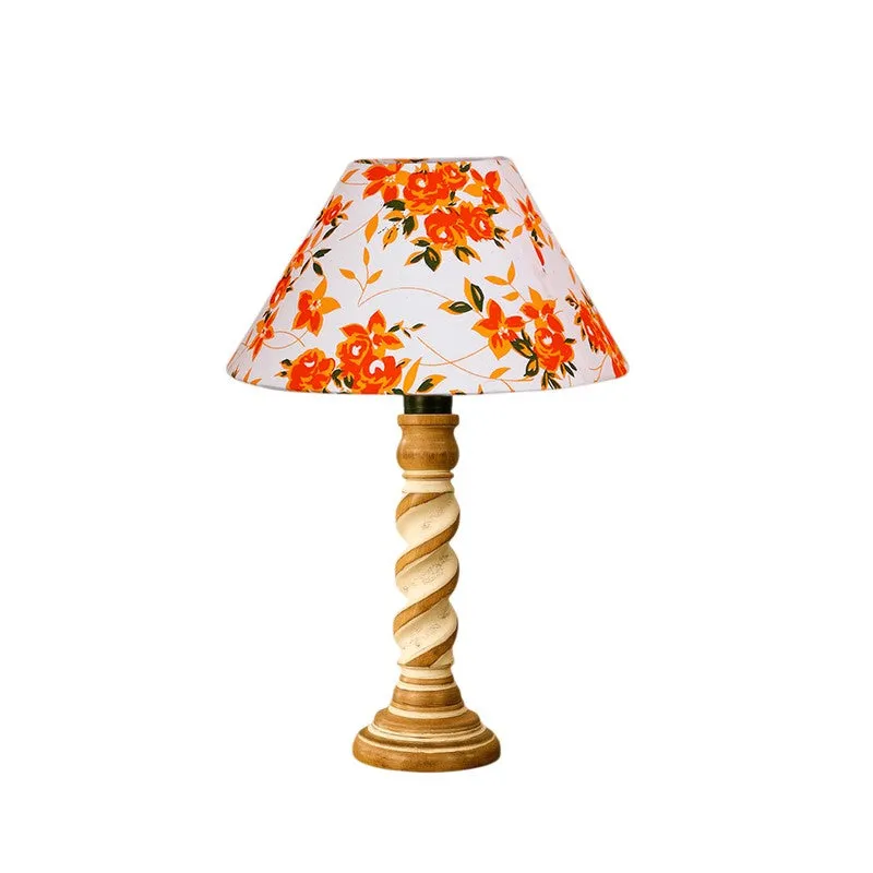 Modera Kavo Floral Wooden Table Lamp - Multicolor media 5
