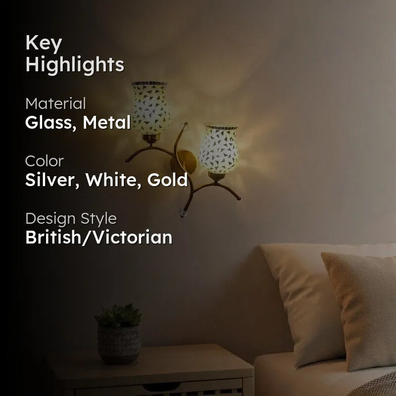 TwinAura Glass Wall Lamp - White media 2