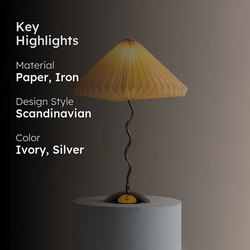 Fig Living Wavy Table Lamp - Ivory,Silver media 2