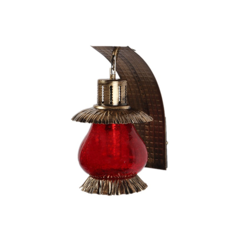 Crackle Red Iron Wall Lamp media 6