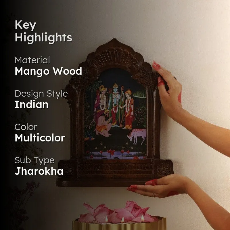 Shri Seetha-Rama Mango Wood Wall Accent media 2
