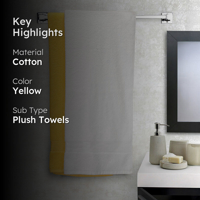 Bodil Bath Towel (Yellow & White) - Set Of Two media 2