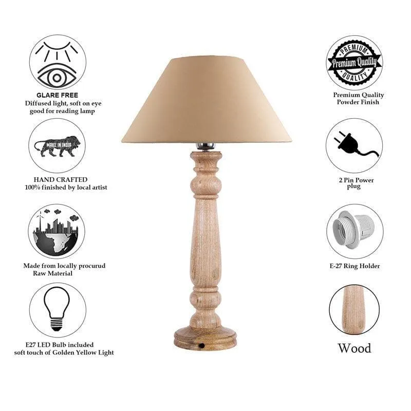 Blissful Beam Fabric Table Lamp - Beige media 6