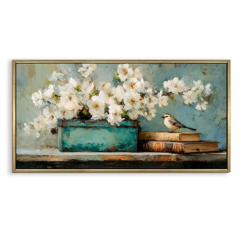 Sparrows Serenity Canvas Wall Painting With Frame media 3