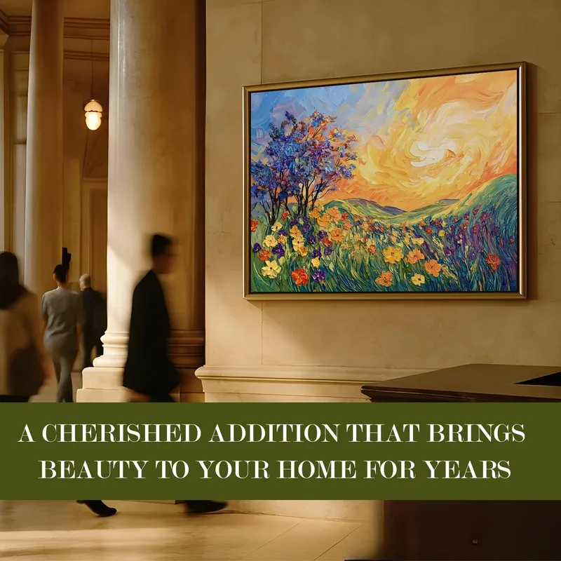 Amber Skies Canvas Wall Painting With Frame media 7