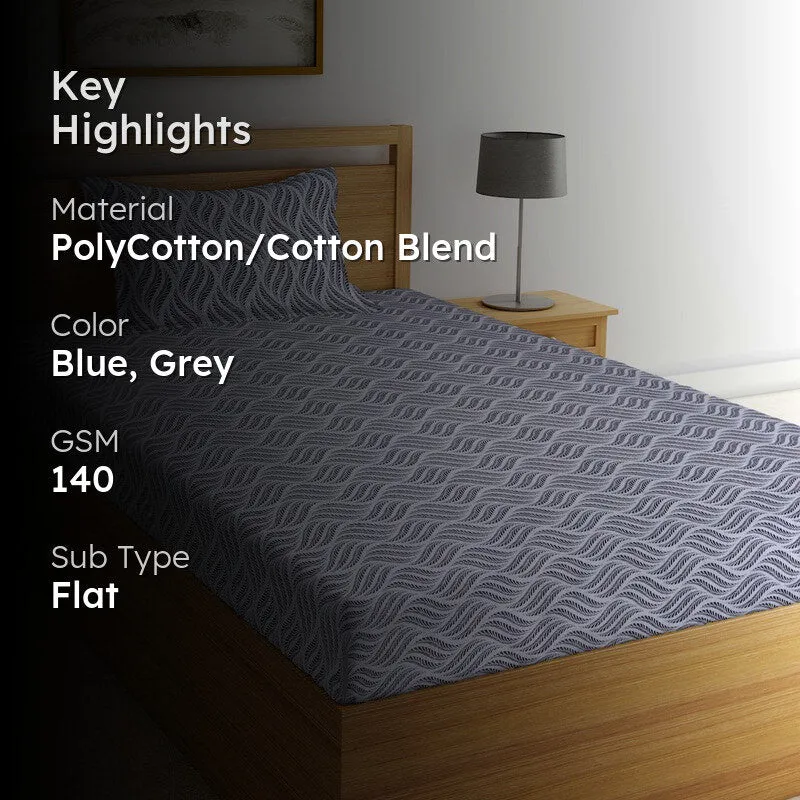 Simple Stripe Bedsheet - 140 GSM media 2