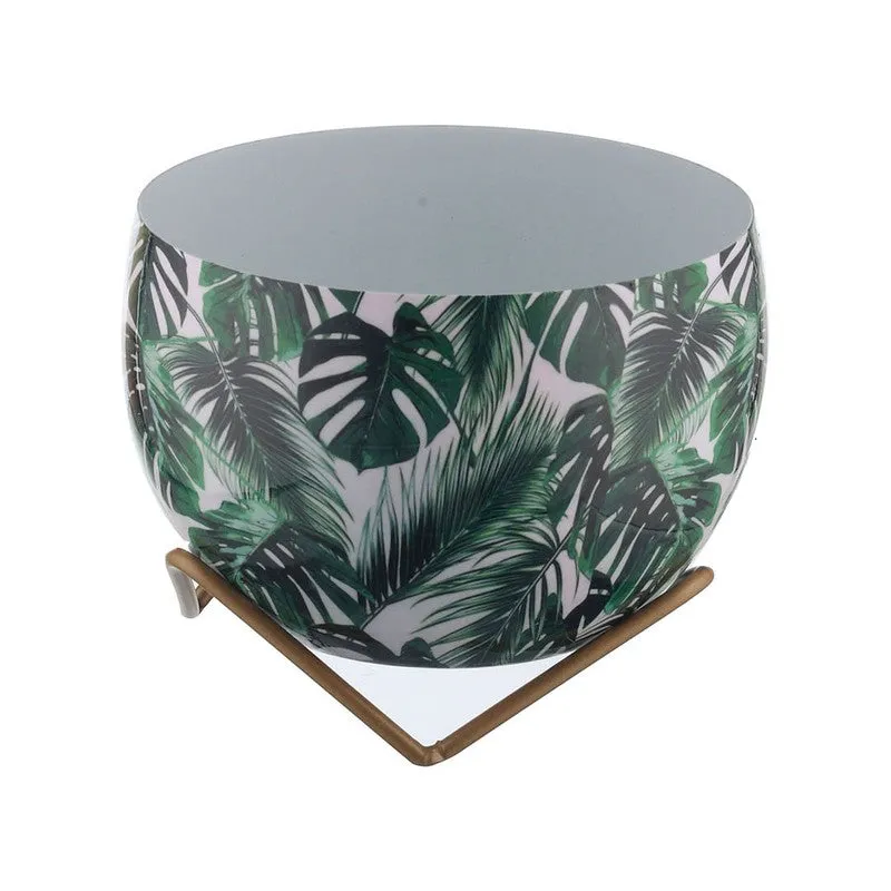 Terra Bloom Metal Planter with Stand - Green,White media 4