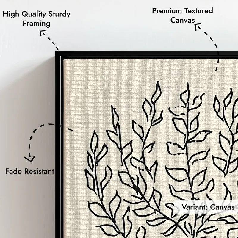 Rooted Silence Canvas Wall Painting With Black Frame media 5