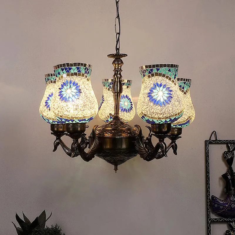 Prita Mayoora Mosaic Golden Antique Ceiling Lamp media 1