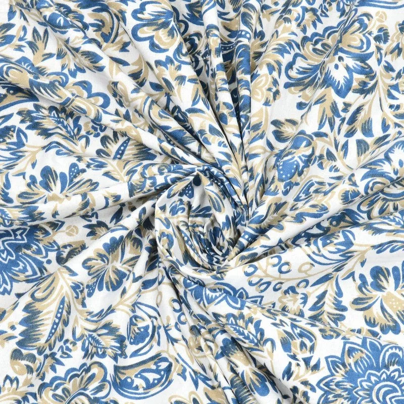 Patterna Cotton Bedsheet (Blue) - 240 TC media 5