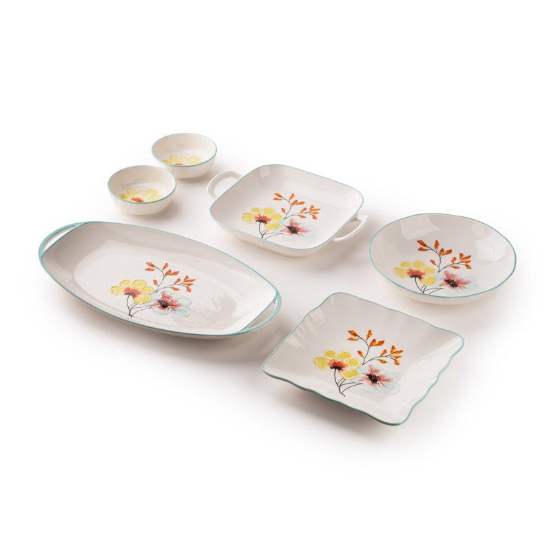 Saffron Porcelain Snack Set - Six Piece Set media 6