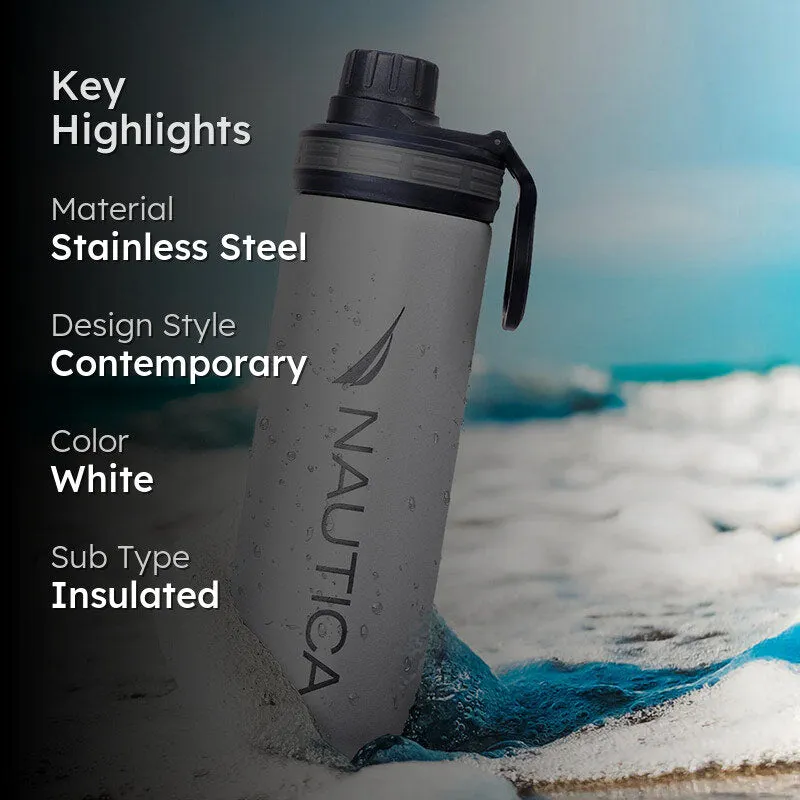 Nautica Skirnir Insulated Stainless Steel Thermos (White) - 500 mL media 2