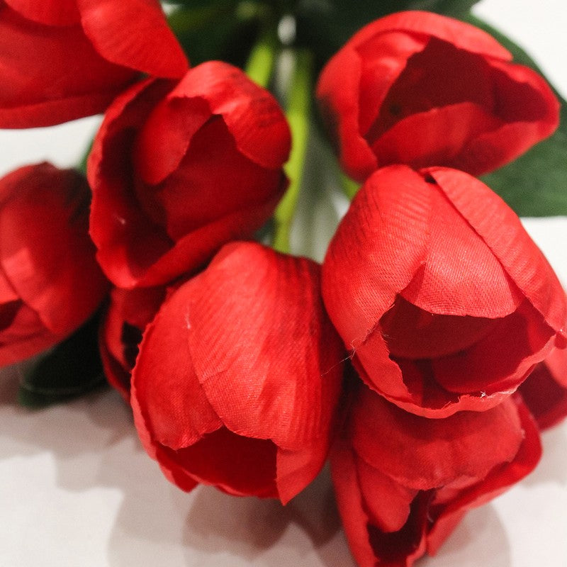 Classic Artificial Flower Tulip - Red media 3