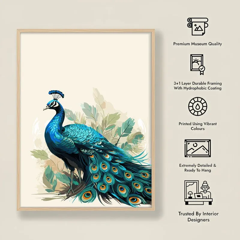 Mayura Lush Archival Paper Wall Art - Natural Brown Frame media 8
