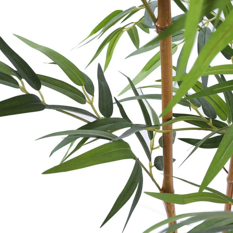Artificial Realistic Bamboo Plant With Black plastic Pot - 5.9 Feet media 4